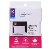Mainstays Soft Terry Waterproof Zippered Pillow