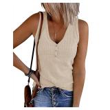 MEROKEETY Women s V Neck Tank Tops Summer