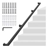 7FT Square Tube Handrail Wall Mount Staircase