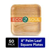 ECO SOUL 100  Compostable 8 Inch Palm Leaf Square