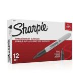 Sharpie Permanent Markers  Fine Point  12 Count