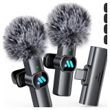 2pcs Lavalier Wireless Microphone for iPhone 15