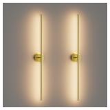 40Inch Gold Wall Sconces Set of Two 360  Rotate
