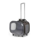 HappyTails Large Rolling Pet Carrier with Wheels