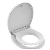 Quick Flip Round Toilet Seat with Built In Potty