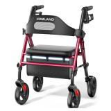 Foldable Rollator Walkers with Seat for Seniors
