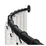 Curved Shower Curtain Rod  TOPROD Black Round