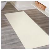 LEEVAN Washable Runner Rug 2 x5   White Hallway