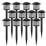 GIGALUMI Solar Outdoor Lights 12 Pack LED Solar