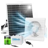 Solar Exhaust Fan with 12000mAH Battery  22W