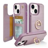 CUSTYPE for iPhone 13 14 Wallet Case with Card