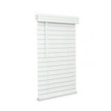 2  Cordless Faux Wood Blind   Bright White