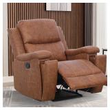 Brown Recliner Chair  Single Overstuffed Sofa