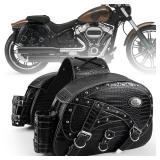 Motorcycle Saddlebags Leather  35L Large Capacity