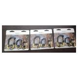 Minute Key Apex Carabiner Trio  Aluminum  Black