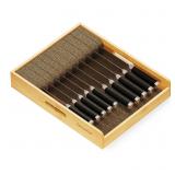 SpaceAid Large Knife Drawer Organizer Bamboo