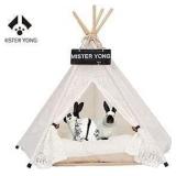 MISTER YONG Pet Dog Teepee Tent with Cushion for