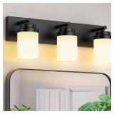Bathroom Vanity Light  3 Light Matte Black Light