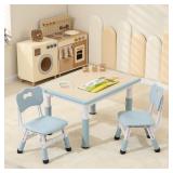 Kids Table and 2 Chairs Set  Height Adjustable