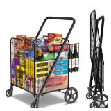 Folding Shopping Cart for Groceries Large