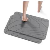 2 Pack Diatomaceous Earth Shower Mat  Stone Bath