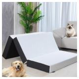 Folding Mattress  6 inch Cot Tri fold Memory Foam