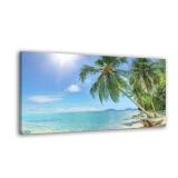 RUISHI Canvas Wall Art for Living Room Tropical