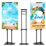 2Pack Poster Stand for Display  Heavy Duty Floor
