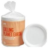 Perk Compostable Paper Plates  9  White  250 Pack