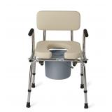 Medline Drop Arm Commode with Padded Seat and