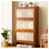 Rattan Shoe Cabinet  Freestanding Shoe Rack