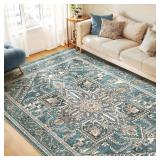 WITSHOCK Area Rugs 8x10 Machine Washable  Boho