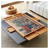 Wooden Puzzle Table with 6 Drawers and Cover