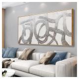 Abstract Wall Art Decor Silver Abstract