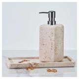 12 01 x 5 98 x 0 83 Inches Ivory Travertine Tray