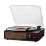 Bluetooth Vinyl Record Player 3 Speed Turntable