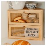 Corner Bread Box for Kitchen Countertop   New
