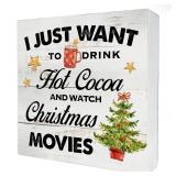 Christmas Kitchen Wood Box Sign Home Decor