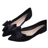 SAILING LU Bowknot Ballet Flats Womens Pointy Toe