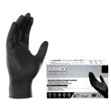 AMMEX Black Nitrile Exam Gloves  Box of 100  3
