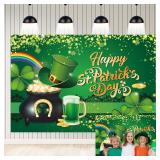 Happy St Patrick s Day Backdrop Green Shamrock
