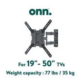 Onn  Full Motion TV Wall Mount for 19  to 50  TVs