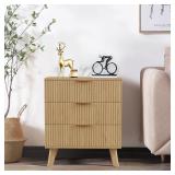 Mid Century 3 Drawers Bedside Table Cabinet