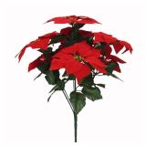 Htmeing 1PCS 7 Head Red Poinsettia Decorative