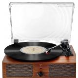 Vinyl Record Player Bluetooth Vintage 3 Speed