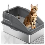 Stainless Steel Cat Litter Box  Extra Large