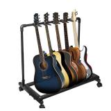 AZOR 5 Guitar Stand Rack with Wheels  Folding