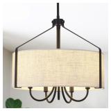 5 Light Drum Chandeliers for Dining Room  18