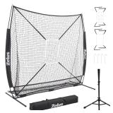 ZELUS 7x7 ft Baseball Hitting and Pitching Net
