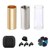 Guitar Slide  Set of 1 Glass Slide  1 Steel Slide